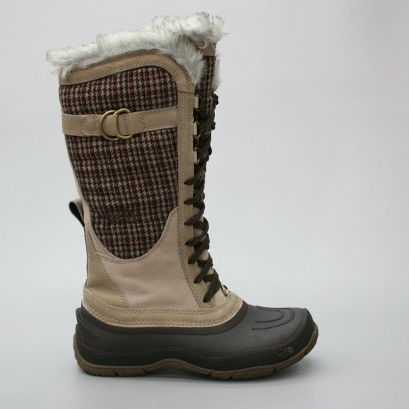 The North Face Ladies 5 Shellista Lace Luxe Brown Waterproof Tall Winter Boots - Picture 4 of 12